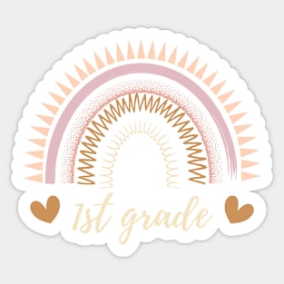 Rainbow 1st grade design Sticker